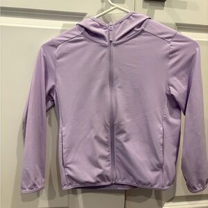 Uniqlo Girls Lavender Airism UPF Full Zip Hoodie Jacket